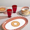 Gold-Trimmed Painted Porcelain Platter - OU