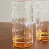 Bamboo Set of Two Crystal Glass Highball Glasses - CU