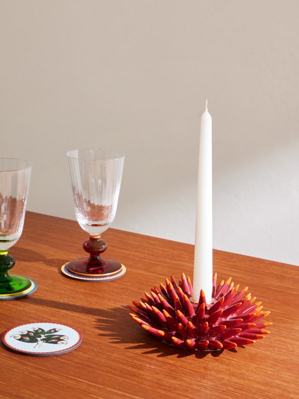 + Beto Val Spine Ceramic Candle Holder - OU + Beto Val Spine Ceramic Candle Holder - OU