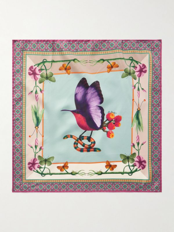 Printed Silk Pocket Square - FR