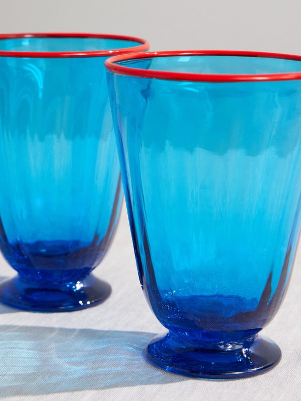 Rainbow Set of Two Murano Glasses - CU