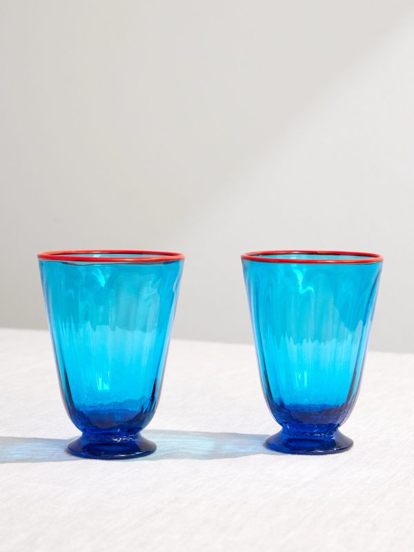 Rainbow Set of Two Murano Glasses