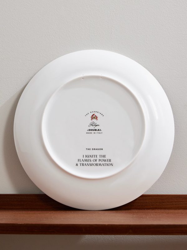 The Dragon Gold-Trimmed Porcelain Decorative Plate - BK The Dragon Gold-Trimmed Porcelain Decorative Plate - BK
