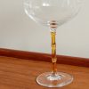 Bamboo Set of Two Crystal Glass Champagne Coupes - CU