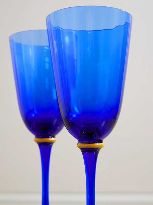 Rainbow Set of Two Murano Glass Wine Glasses - CU Rainbow Set of Two Murano Glass Wine Glasses - CU
