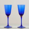 Rainbow Set of Two Murano Glass Wine Glasses Rainbow Set of Two Murano Glass Wine Glasses