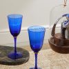 Rainbow Set of Two Murano Glass Wine Glasses - OU Rainbow Set of Two Murano Glass Wine Glasses - OU