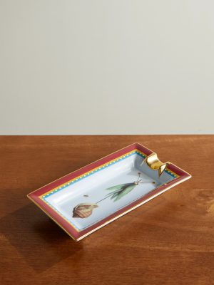 + Beto Val Leaftrail Painted Porcelain Incense Holder + Beto Val Leaftrail Painted Porcelain Incense Holder
