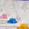 Quilted Set of Four Murano Glasses - CU Quilted Set of Four Murano Glasses - CU