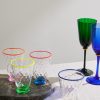 Quilted Set of Four Murano Glasses - OU Quilted Set of Four Murano Glasses - OU