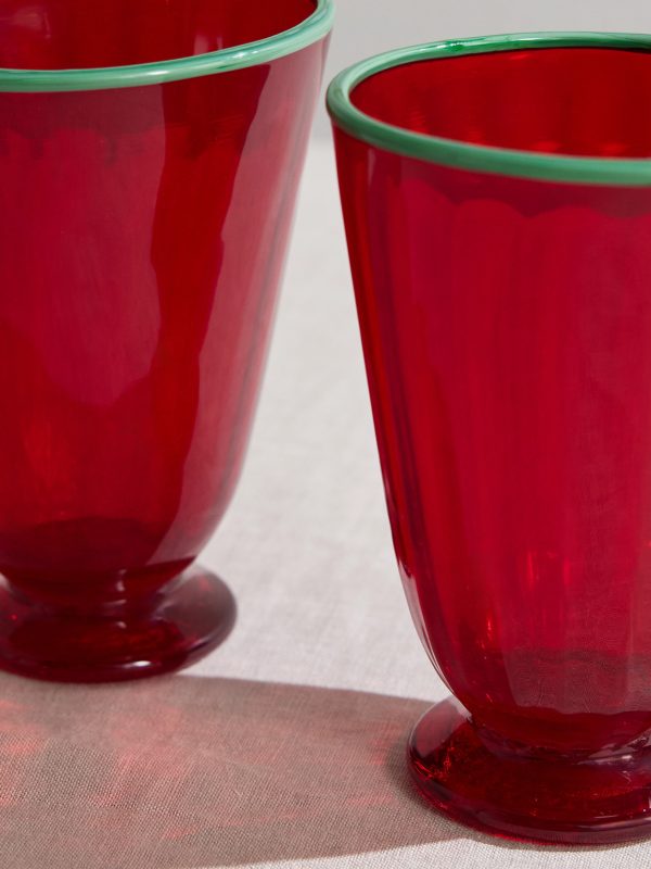Rainbow Set of Two Murano Glasses - CU Rainbow Set of Two Murano Glasses - CU