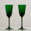 Rainbow Set of Two Murano Glass Wine Glasses Rainbow Set of Two Murano Glass Wine Glasses