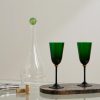 Rainbow Set of Two Murano Glass Wine Glasses - OU Rainbow Set of Two Murano Glass Wine Glasses - OU