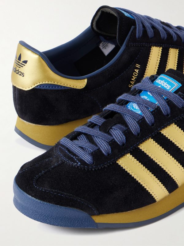 Samoa II Spezial Metallic Leather-Trimmed Suede Sneakers - CU Samoa II Spezial Metallic Leather-Trimmed Suede Sneakers - CU