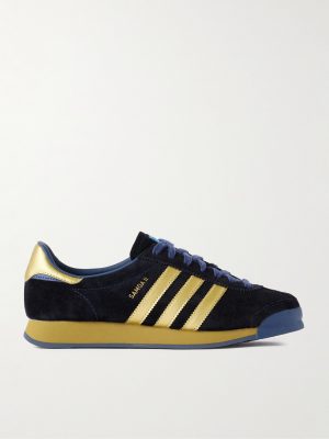 Samoa II Spezial Metallic Leather-Trimmed Suede Sneakers