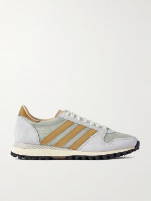 Longridge Spezial Leather-Trimmed Mesh and Suede Sneakers Longridge Spezial Leather-Trimmed Mesh and Suede Sneakers