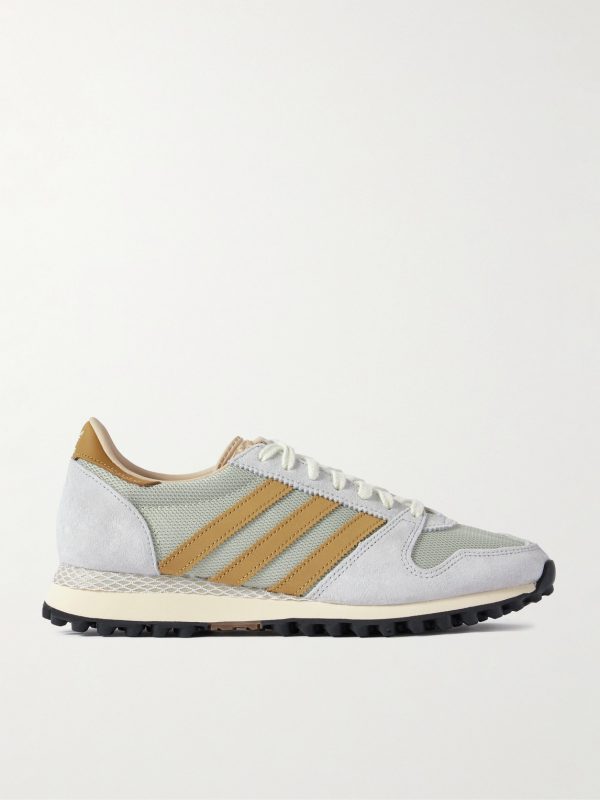 Longridge Spezial Leather-Trimmed Mesh and Suede Sneakers Longridge Spezial Leather-Trimmed Mesh and Suede Sneakers