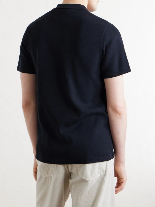 Bispham Spzl Logo-Appliquéd Knitted Polo Shirt - BK Bispham Spzl Logo-Appliquéd Knitted Polo Shirt - BK