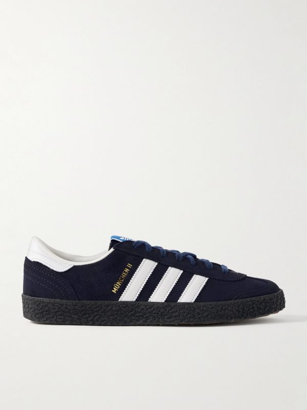 München II Spezial Leather-Trimmed Suede Sneakers