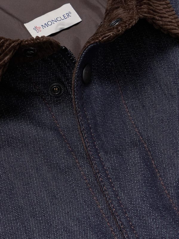 Corduroy-Trimmed Denim Jacket - CU Corduroy-Trimmed Denim Jacket - CU