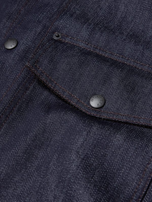 Corduroy-Trimmed Denim Jacket - E1 Corduroy-Trimmed Denim Jacket - E1