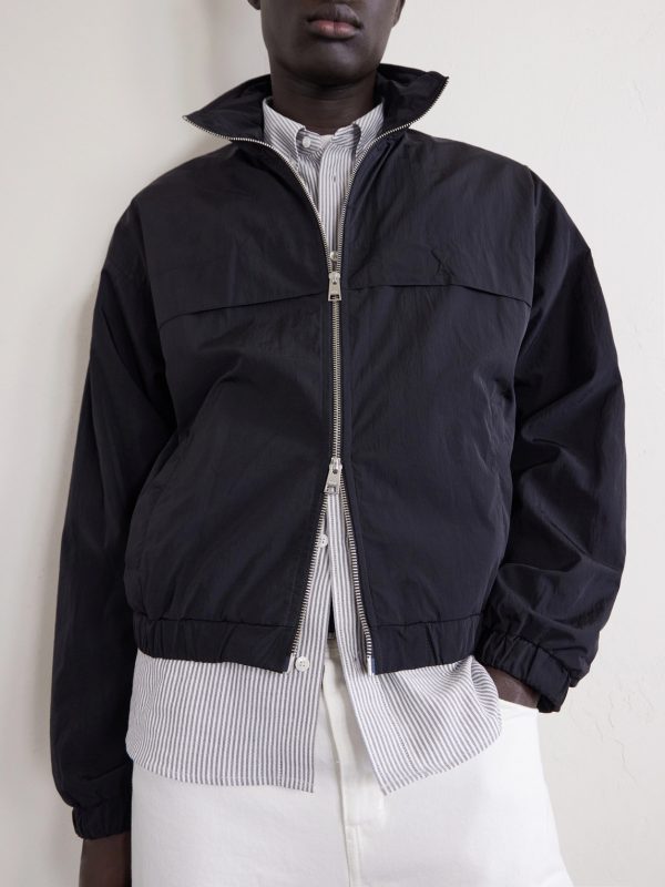 Cropped Logo-Embroidered Shell Jacket - CU Cropped Logo-Embroidered Shell Jacket - CU