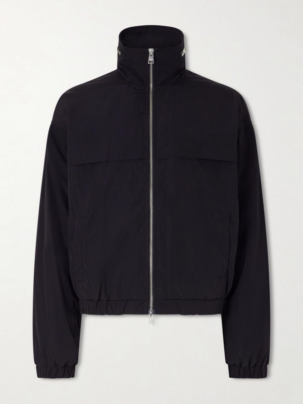 Cropped Logo-Embroidered Shell Jacket Cropped Logo-Embroidered Shell Jacket