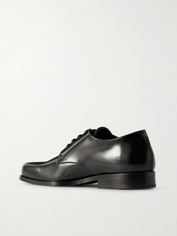 Polished-Leather Derby Shoes - BK Polished-Leather Derby Shoes - BK