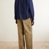 Straight-Leg Cotton-Canvas Trousers - BK Straight-Leg Cotton-Canvas Trousers - BK