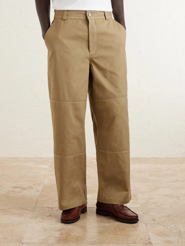 Straight-Leg Cotton-Canvas Trousers - FR Straight-Leg Cotton-Canvas Trousers - FR