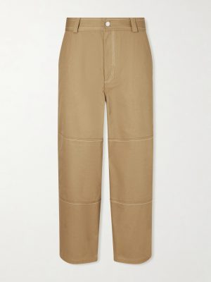 Straight-Leg Cotton-Canvas Trousers