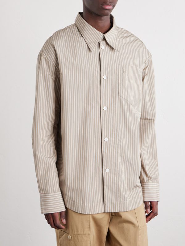 Striped Cotton-Poplin Shirt - FR Striped Cotton-Poplin Shirt - FR