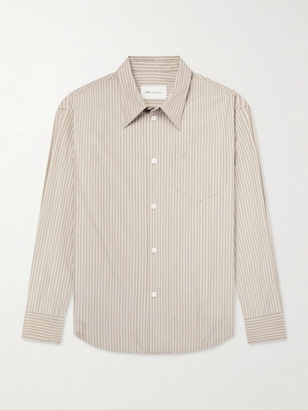 Striped Cotton-Poplin Shirt Striped Cotton-Poplin Shirt