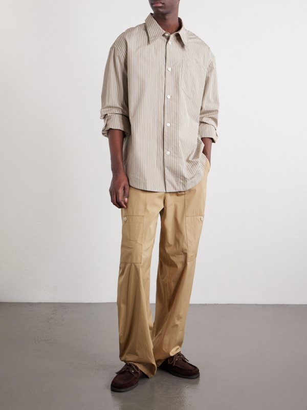 Striped Cotton-Poplin Shirt - OU Striped Cotton-Poplin Shirt - OU