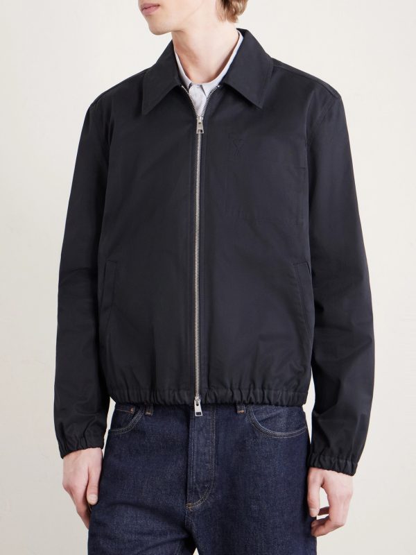Logo-Embossed Cotton-Gabardine Blouson Jacket - FR Logo-Embossed Cotton-Gabardine Blouson Jacket - FR