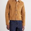 Logo-Embossed Suede Jacket - FR Logo-Embossed Suede Jacket - FR