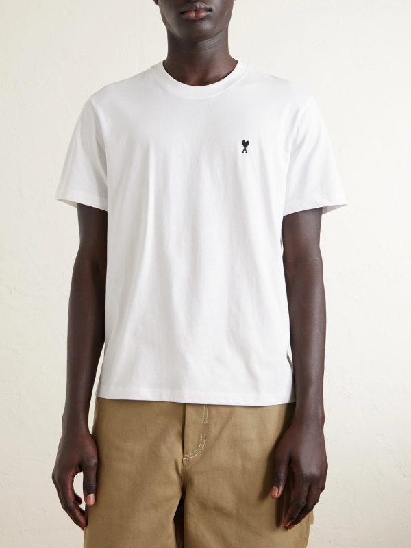 Logo-Embroidered Cotton-Jersey T-Shirt - FR Logo-Embroidered Cotton-Jersey T-Shirt - FR