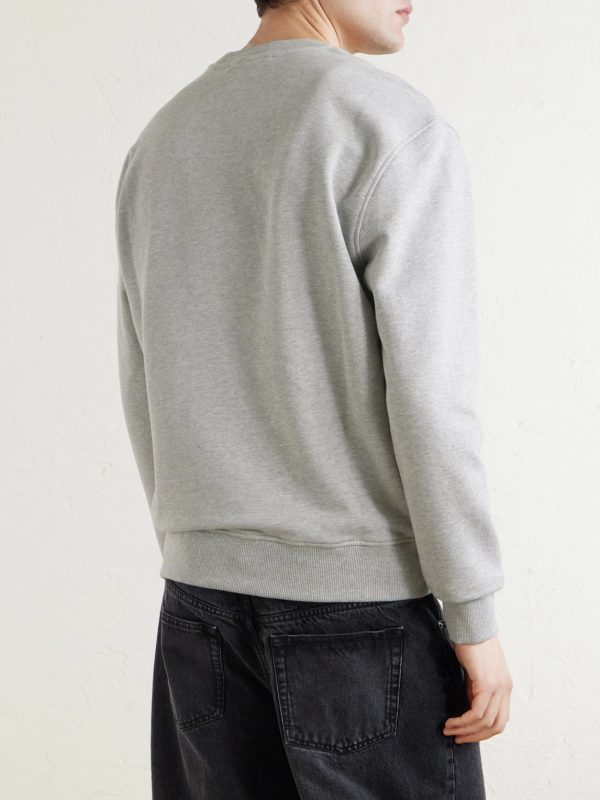 Logo-Embroidered Cotton-Blend Jersey Sweater - BK Logo-Embroidered Cotton-Blend Jersey Sweater - BK