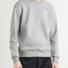 Logo-Embroidered Cotton-Blend Jersey Sweater - FR Logo-Embroidered Cotton-Blend Jersey Sweater - FR