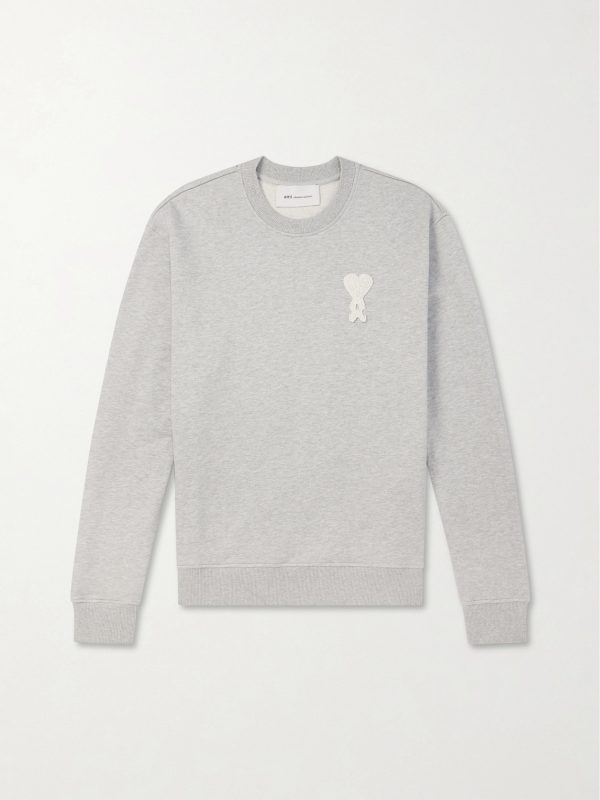 Logo-Embroidered Cotton-Blend Jersey Sweater Logo-Embroidered Cotton-Blend Jersey Sweater