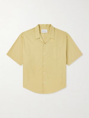 Logo-Embroidered Camp-Collar Cotton Shirt Logo-Embroidered Camp-Collar Cotton Shirt