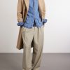 Button-Down Collar Logo-Embroidered Denim Shirt - OU