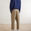 Carrot Tapered Pleated Cotton-Gabardine Trousers - BK Carrot Tapered Pleated Cotton-Gabardine Trousers - BK