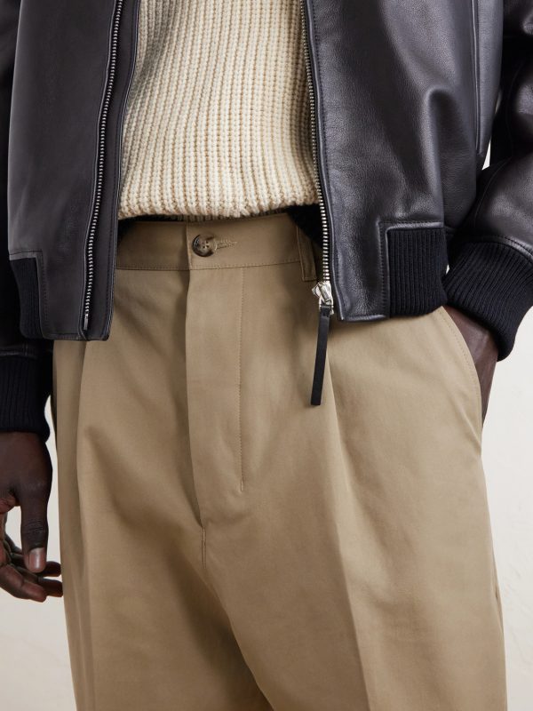 Carrot Tapered Pleated Cotton-Gabardine Trousers - CU Carrot Tapered Pleated Cotton-Gabardine Trousers - CU