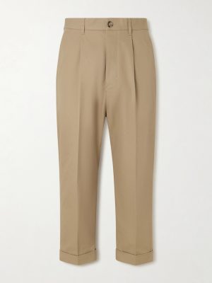 Carrot Tapered Pleated Cotton-Gabardine Trousers Carrot Tapered Pleated Cotton-Gabardine Trousers