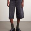 Straight-Leg Denim Shorts - FR Straight-Leg Denim Shorts - FR