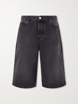 Straight-Leg Denim Shorts