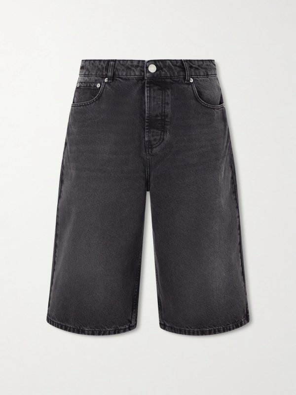 Straight-Leg Denim Shorts Straight-Leg Denim Shorts