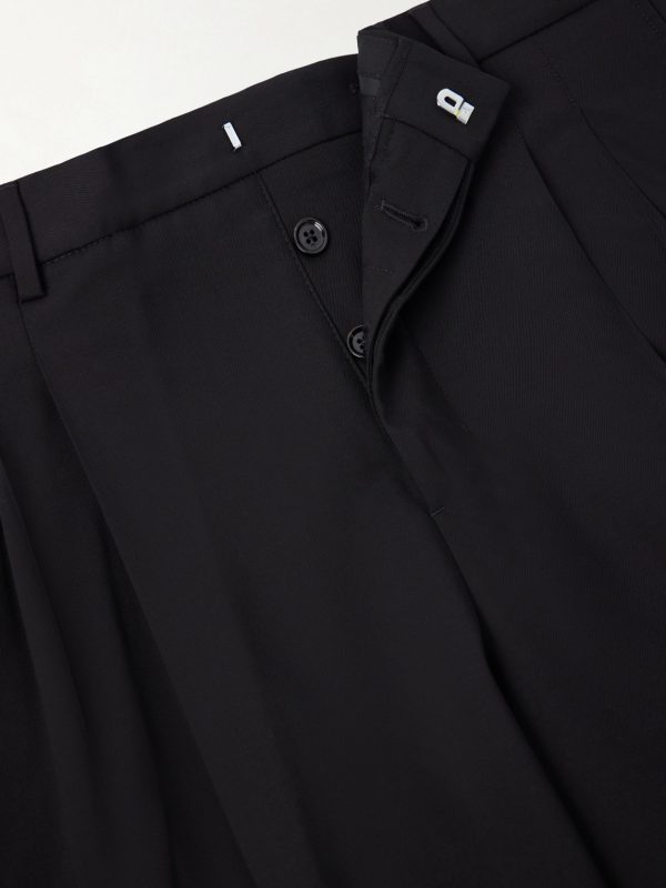 Low-Waist Wide-Leg Cotton Bermuda Shorts - E1 Low-Waist Wide-Leg Cotton Bermuda Shorts - E1