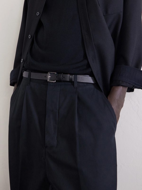 Carrot Cropped Tapered Pleated Cotton-Gabardine Trousers - CU Carrot Cropped Tapered Pleated Cotton-Gabardine Trousers - CU